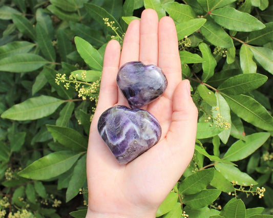 Chevron Amethyst Carved Gemstone