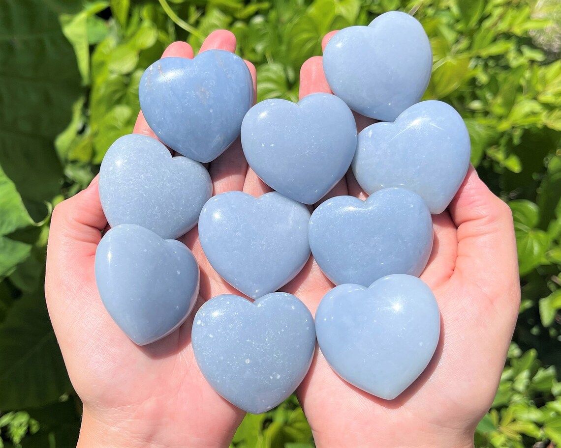 Angelite Crystal Puffed Gemstone