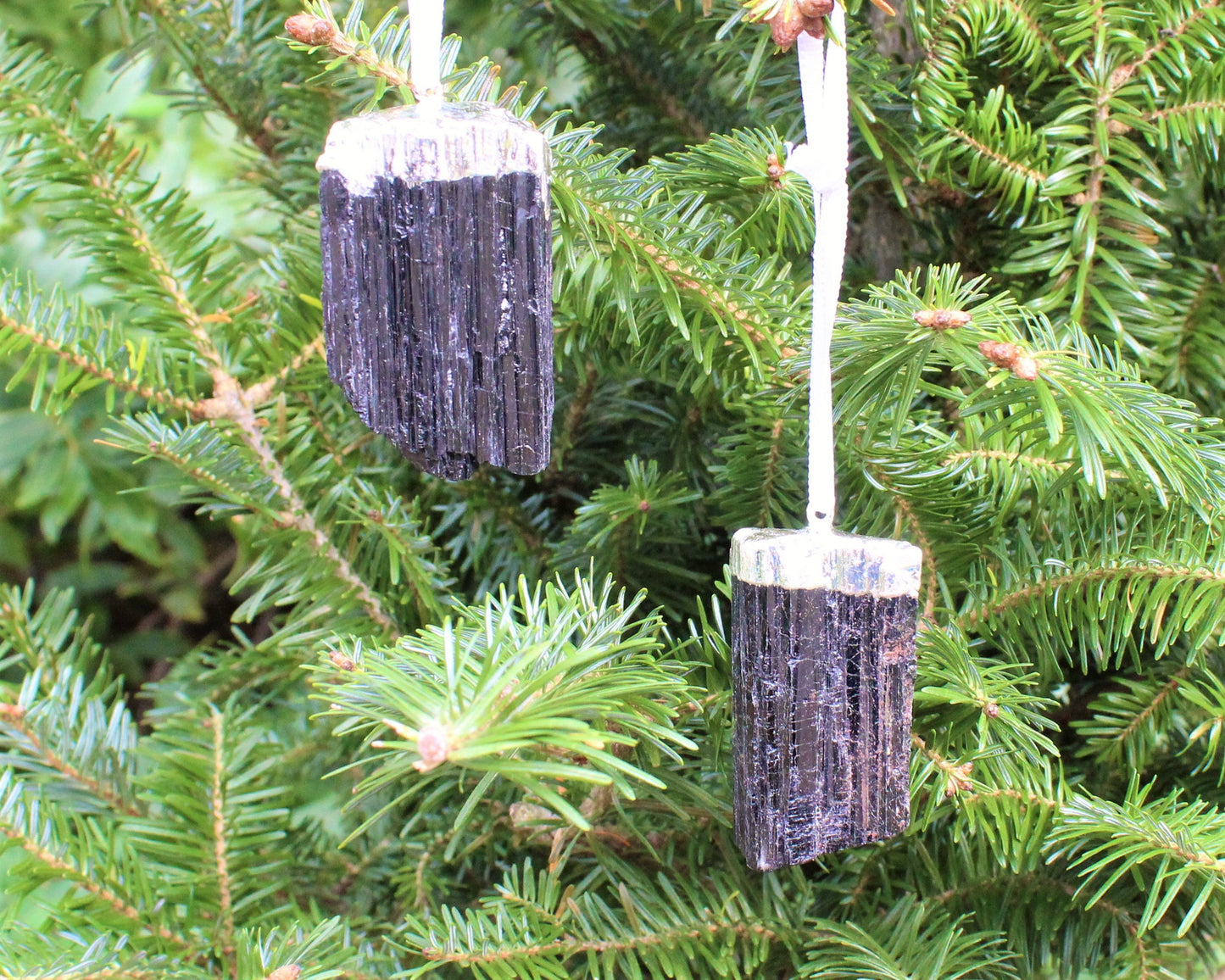 Tourmaline Log Christmas Ornament