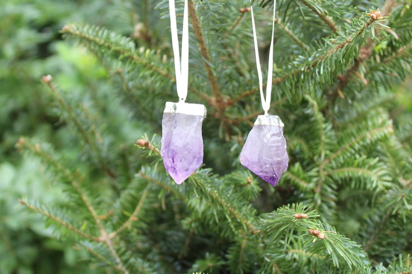 Amethyst Crystal Christmas Ornament