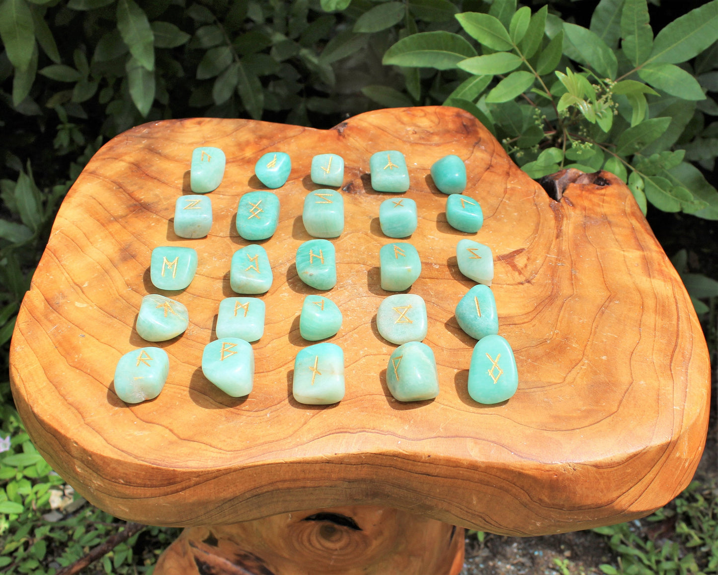 Amazonite Rune Stone Set