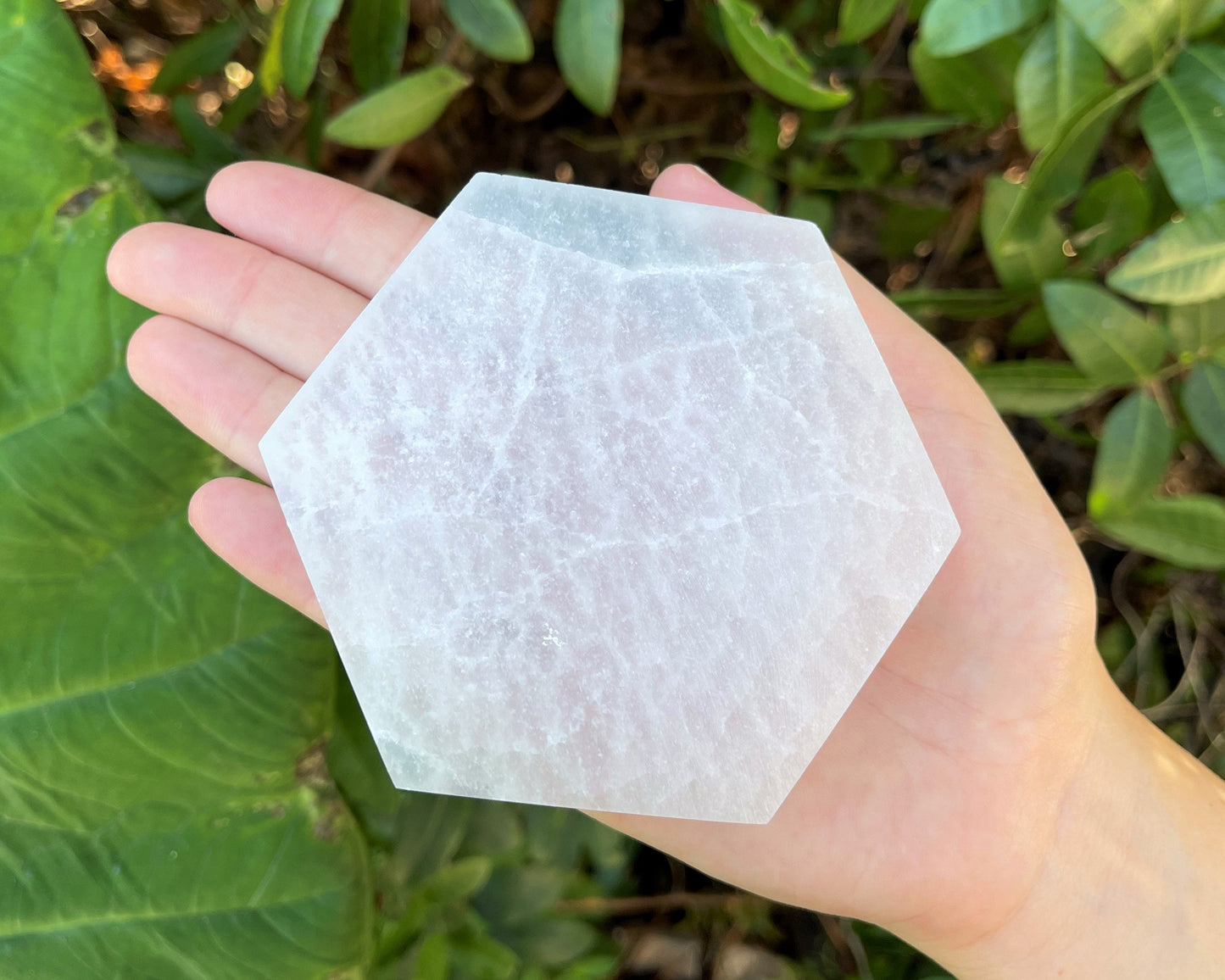 Polished Selenite Hexagon