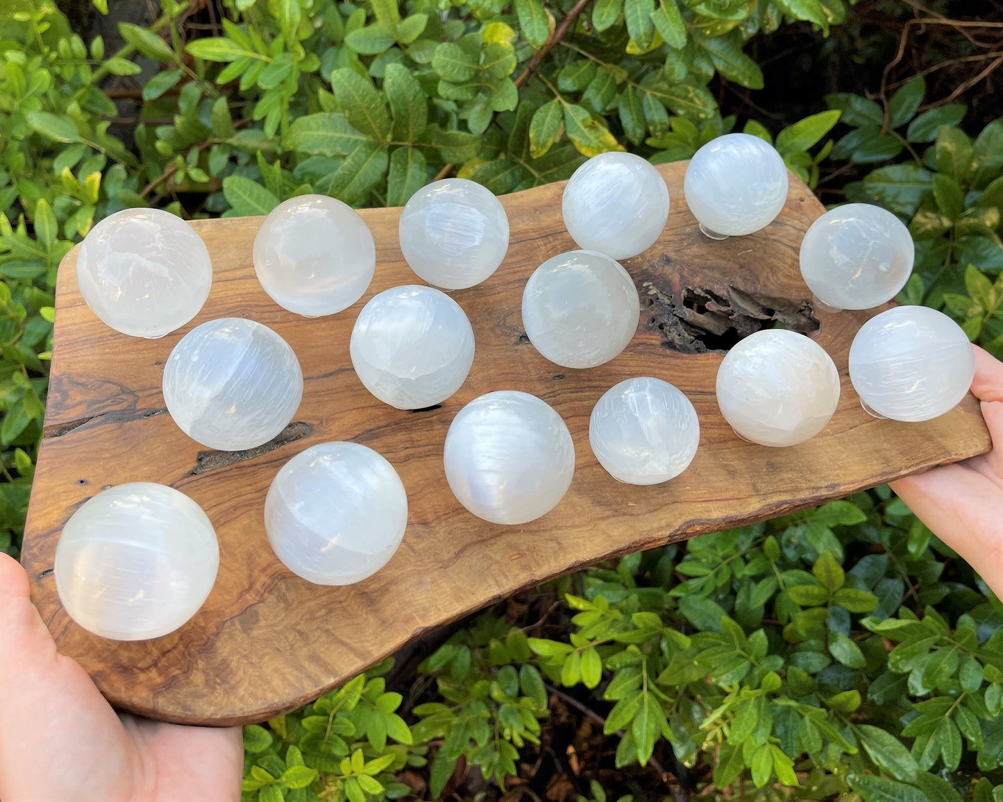 Selenite Crystal Sphere And Display Stand