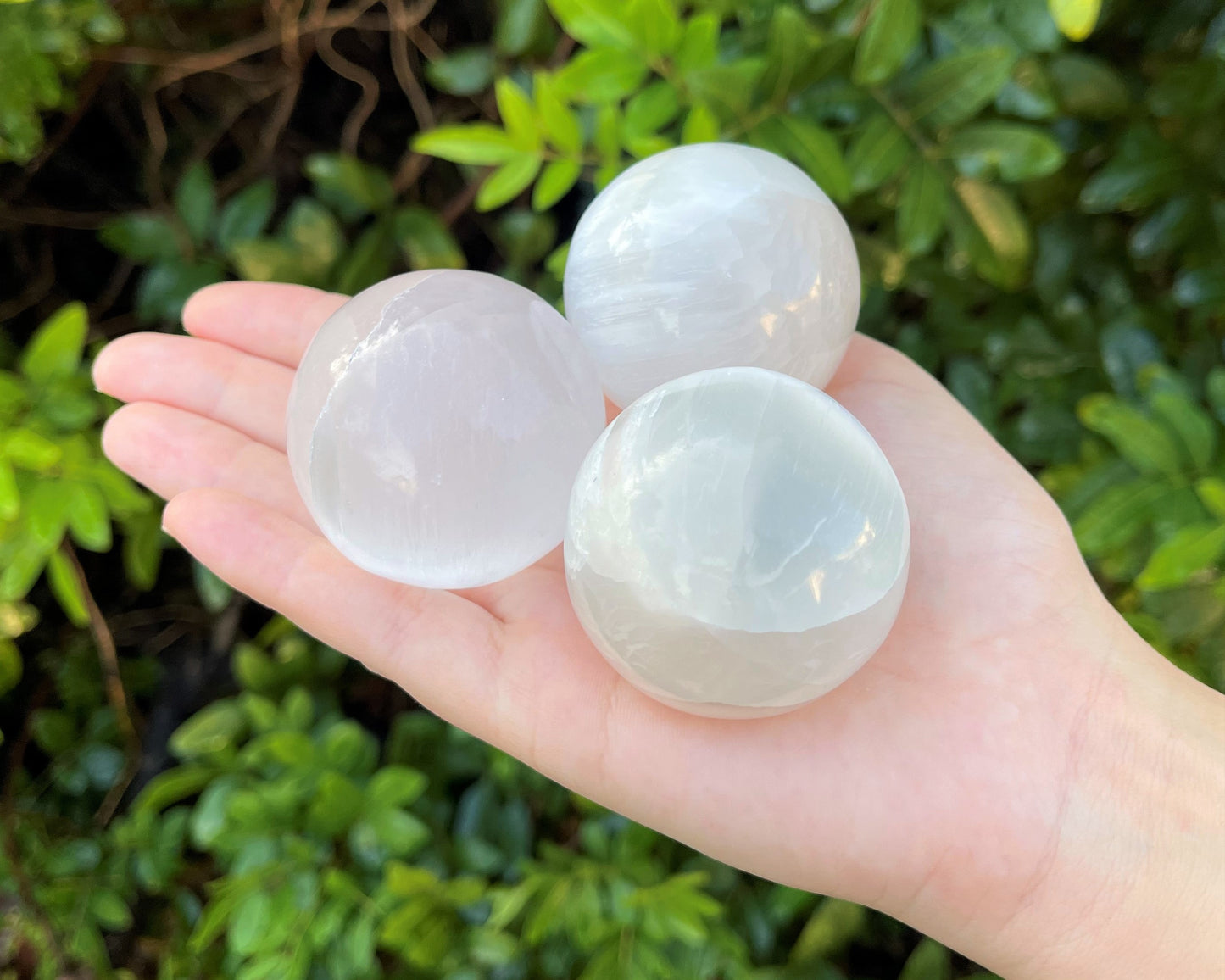 Selenite Crystal Sphere And Display Stand