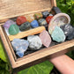 19 Piece Deluxe Crystal Kit Box Of Natural And Tumble Stones