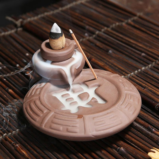 Engrave Aromatherapy Waterfall Incense Burner-With 20 Cones