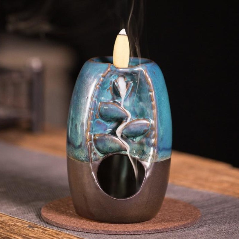 Blue Candle Aromatherapy Waterfall Incense Burner