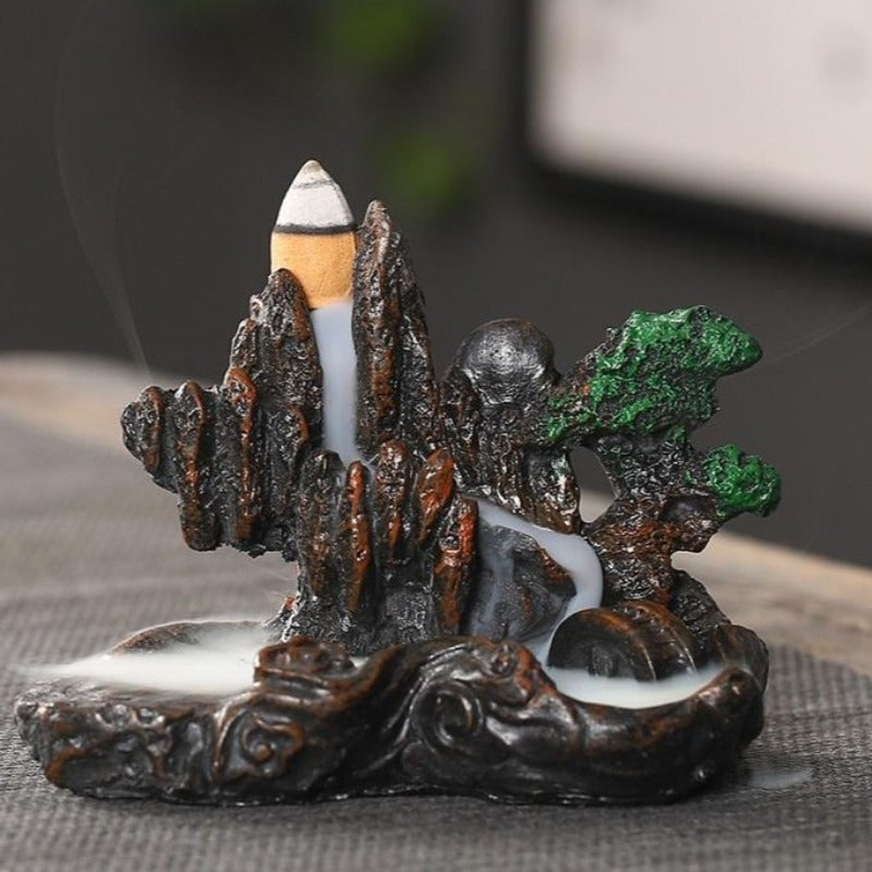 Bonsai Mountain Aromatherapy Waterfall Incense Burner