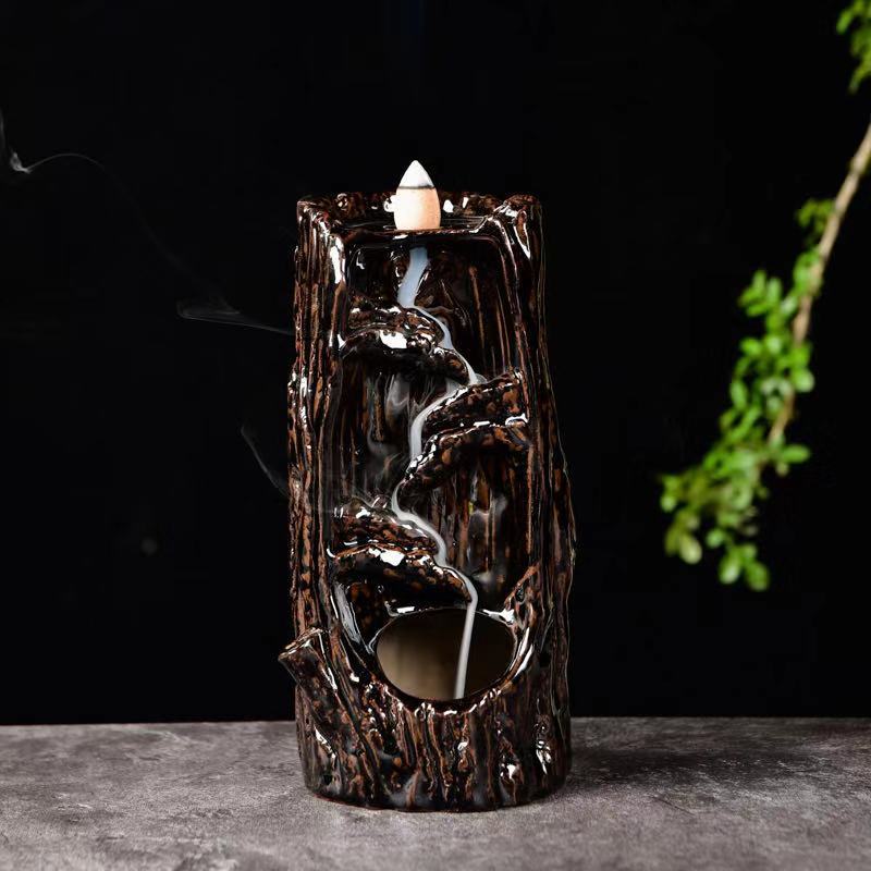 The Wooden Block Aromatherapy Waterfall Incense Burner