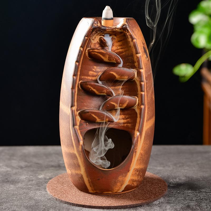 Earth Fountain Aromatherapy Waterfall Incense Burner-With 20 Cones
