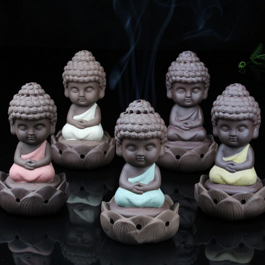 Buddhas Aromatherapy Waterfall Incense Burner For Gift, Home And Office-With 20 Cones