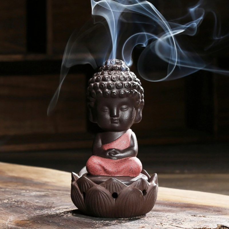 Buddhas Aromatherapy Waterfall Incense Burner For Gift, Home And Office-With 20 Cones