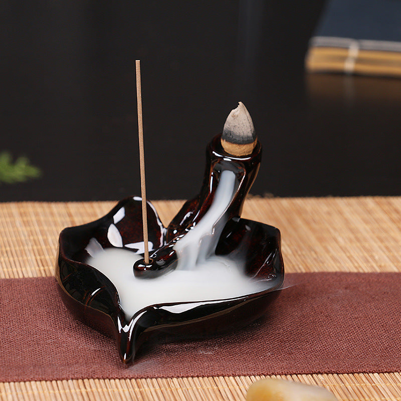 Black Autumn Aromatherapy Waterfall Incense Burner