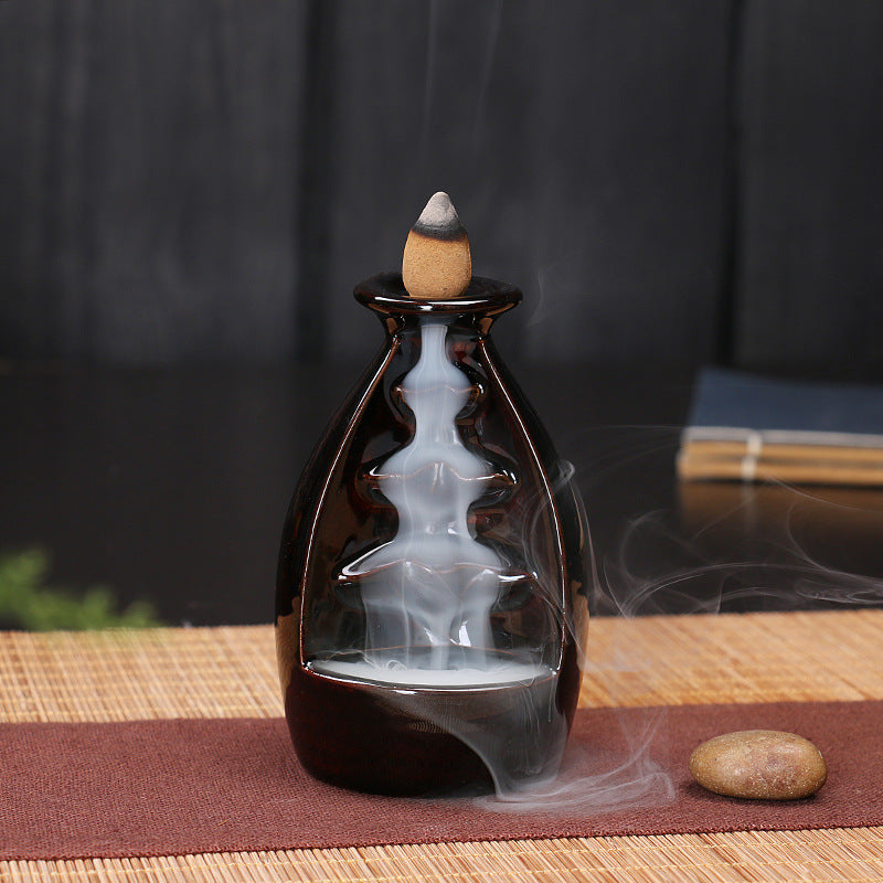 Black Sake Waterfall Aromatherapy Waterfall Incense Burner