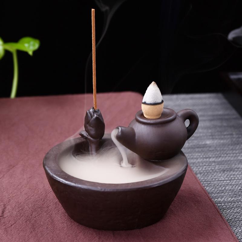 The Teapot Aromatherapy Waterfall Incense Burner
