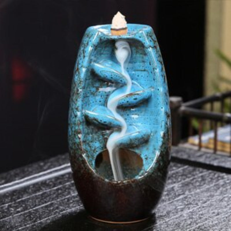 Aromatherapy Waterfall Incense Burner For Home & Office With 20 Cones