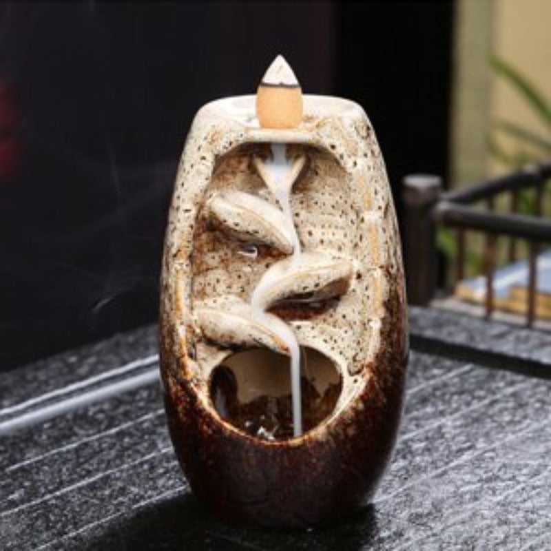 Aromatherapy Waterfall Incense Burner For Home & Office With 20 Cones